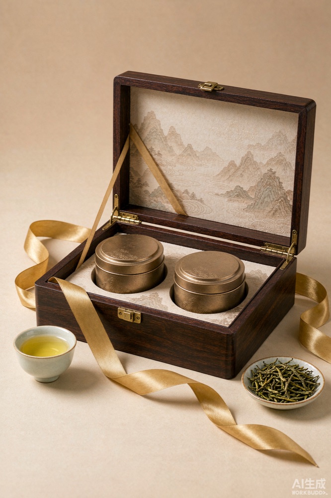 云魁高山黄芽木质礼盒