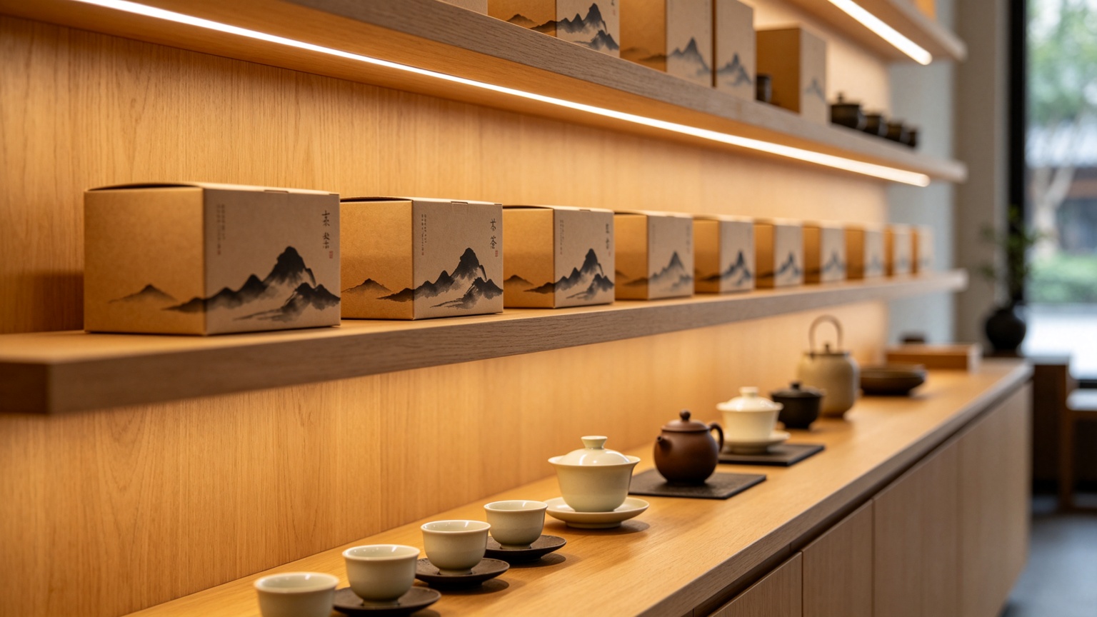 山叙茶事门店货架陈列