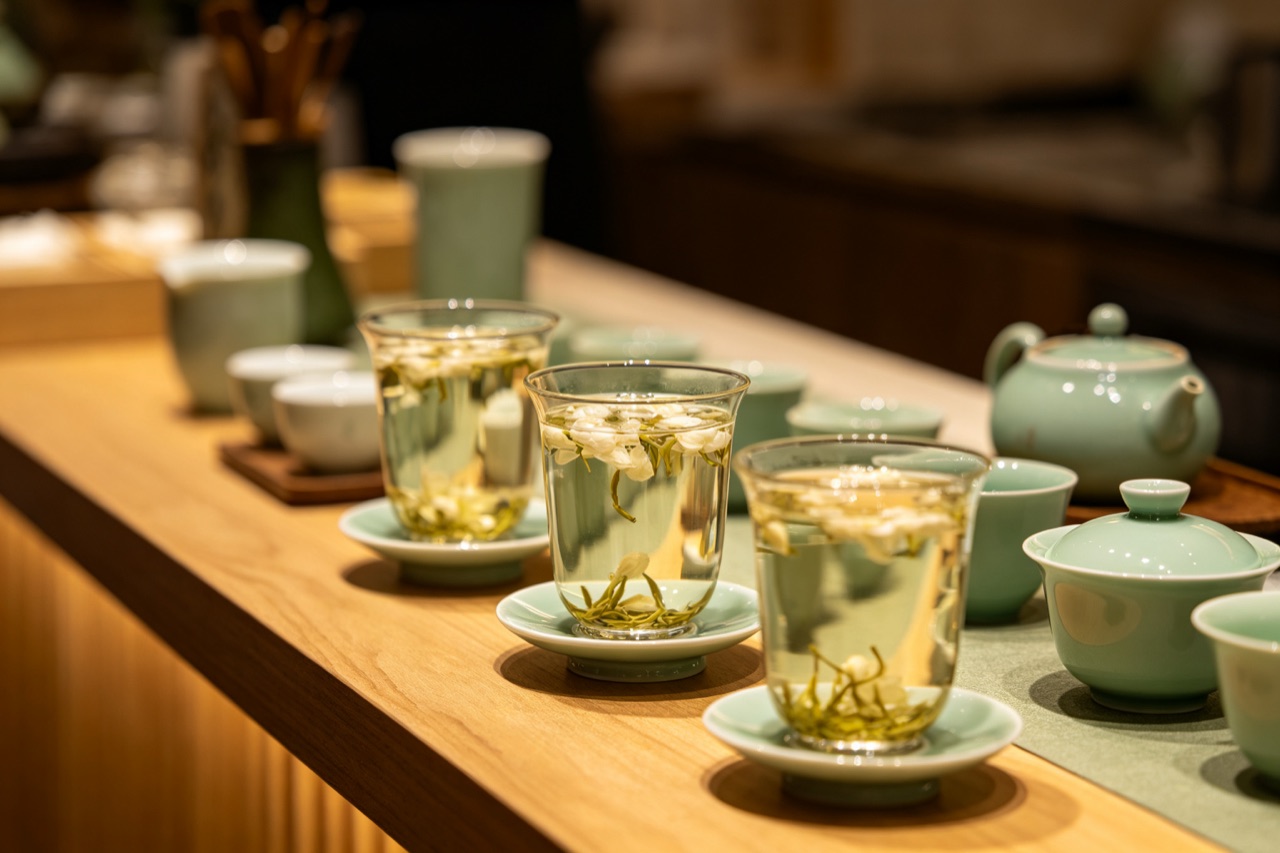 云岫茶饮新中式茶饮门店与茶饮特写