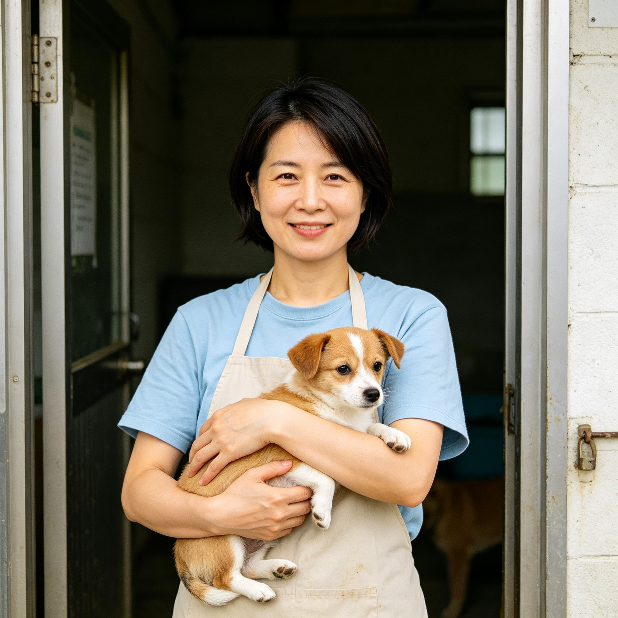 暖爪领养中心创始人苏静的肖像
