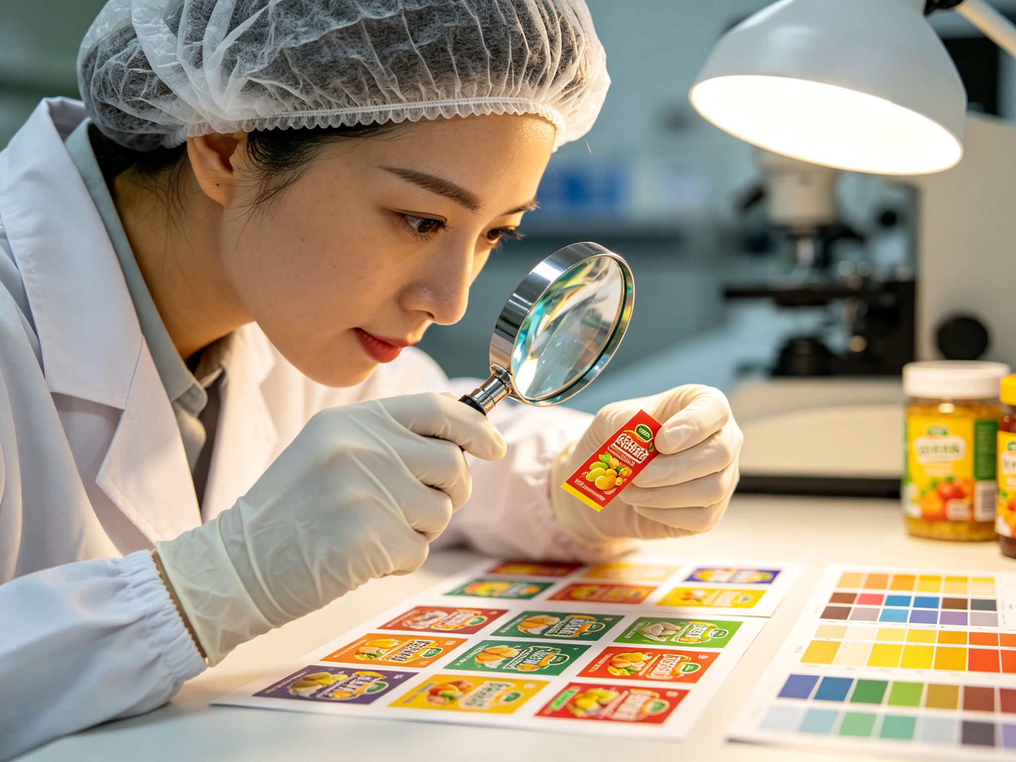印匠标签质检人员检查标签样张